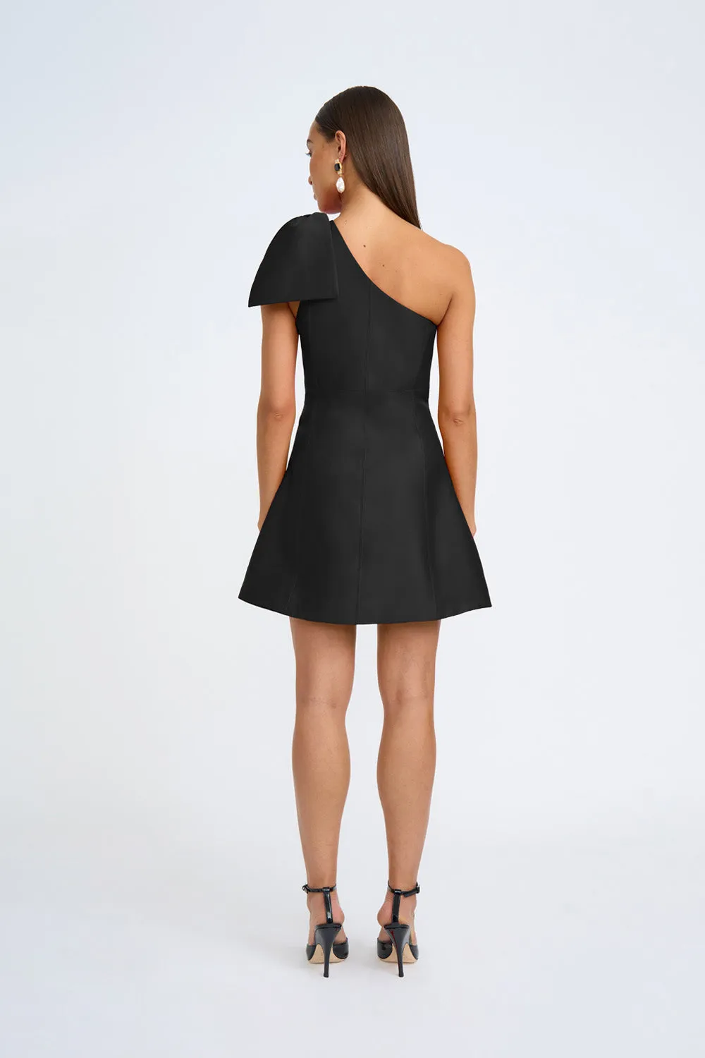 Diana Bow Mini Dress - Black