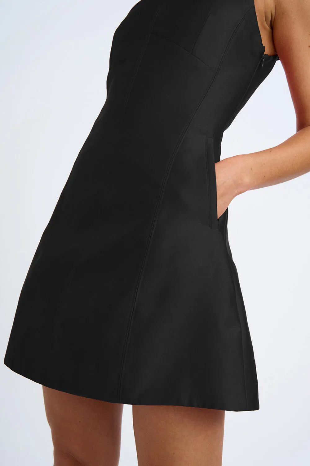 Diana Bow Mini Dress - Black