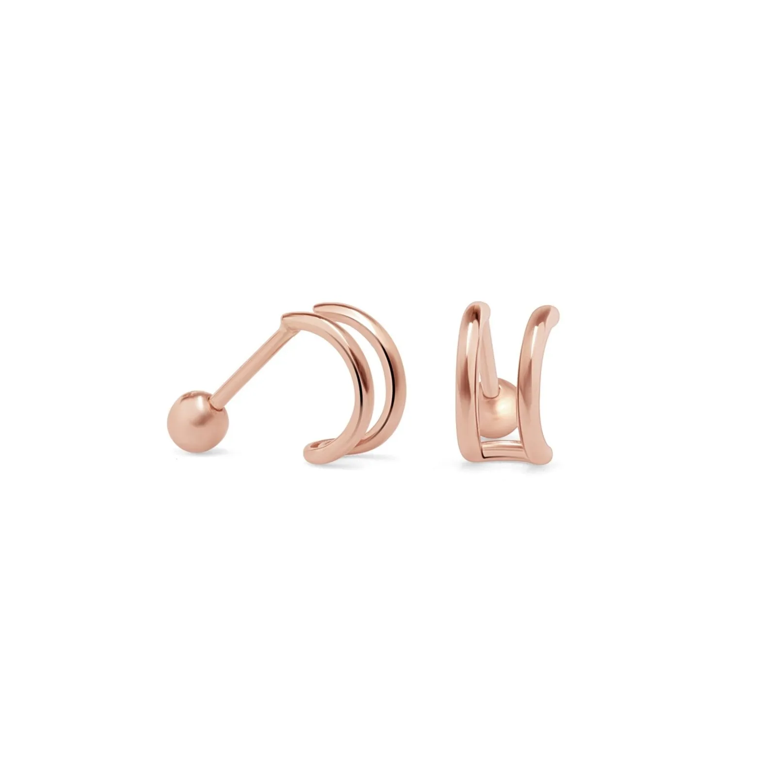 Double Hoop Illusion Ear Cuff Earring