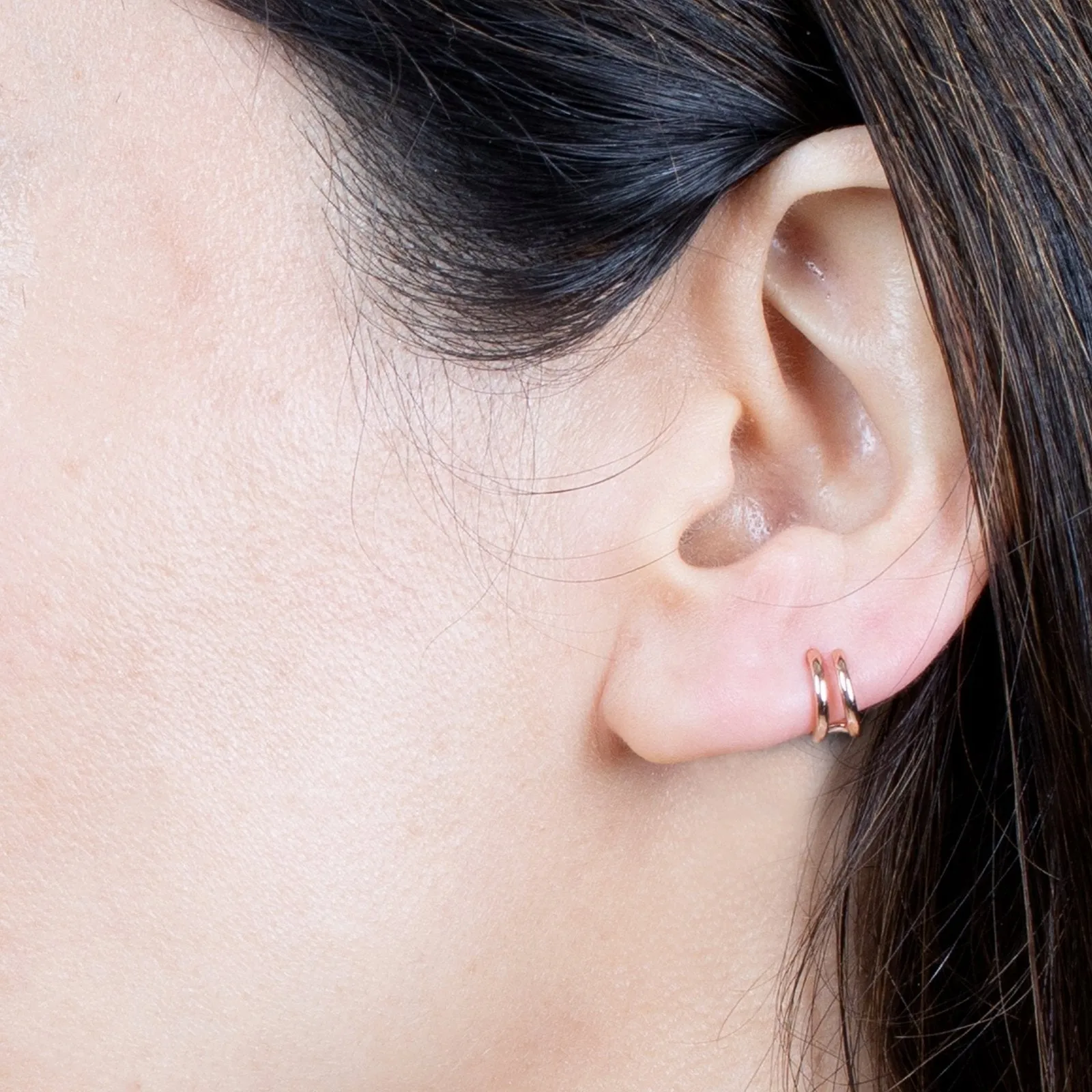 Double Hoop Illusion Ear Cuff Earring