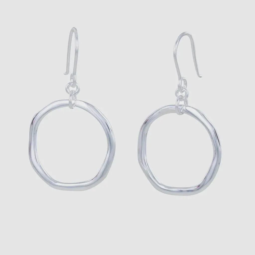 Drop hoop earring