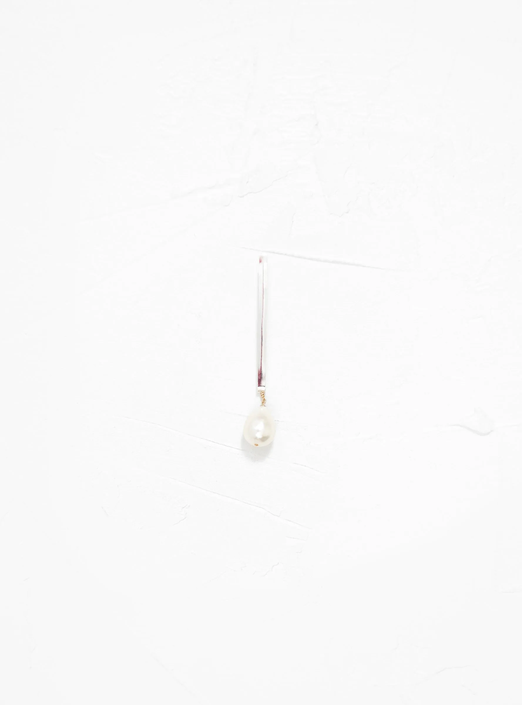 Drop Pearl Hair Pin Silver