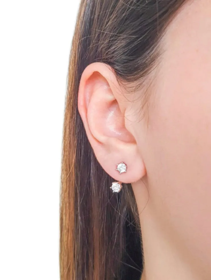 EARRING MINI EAR JACKET 2 CRYSTALS