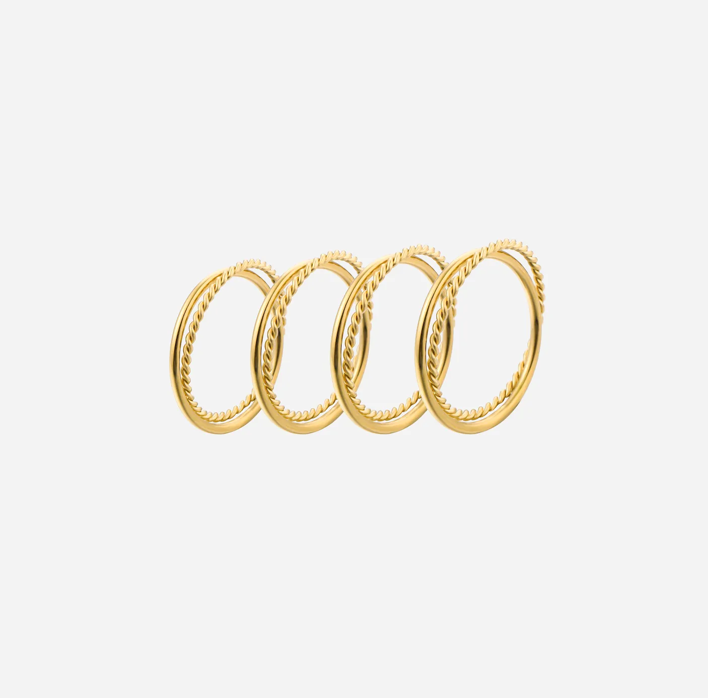 Emily Twisted Ring Set