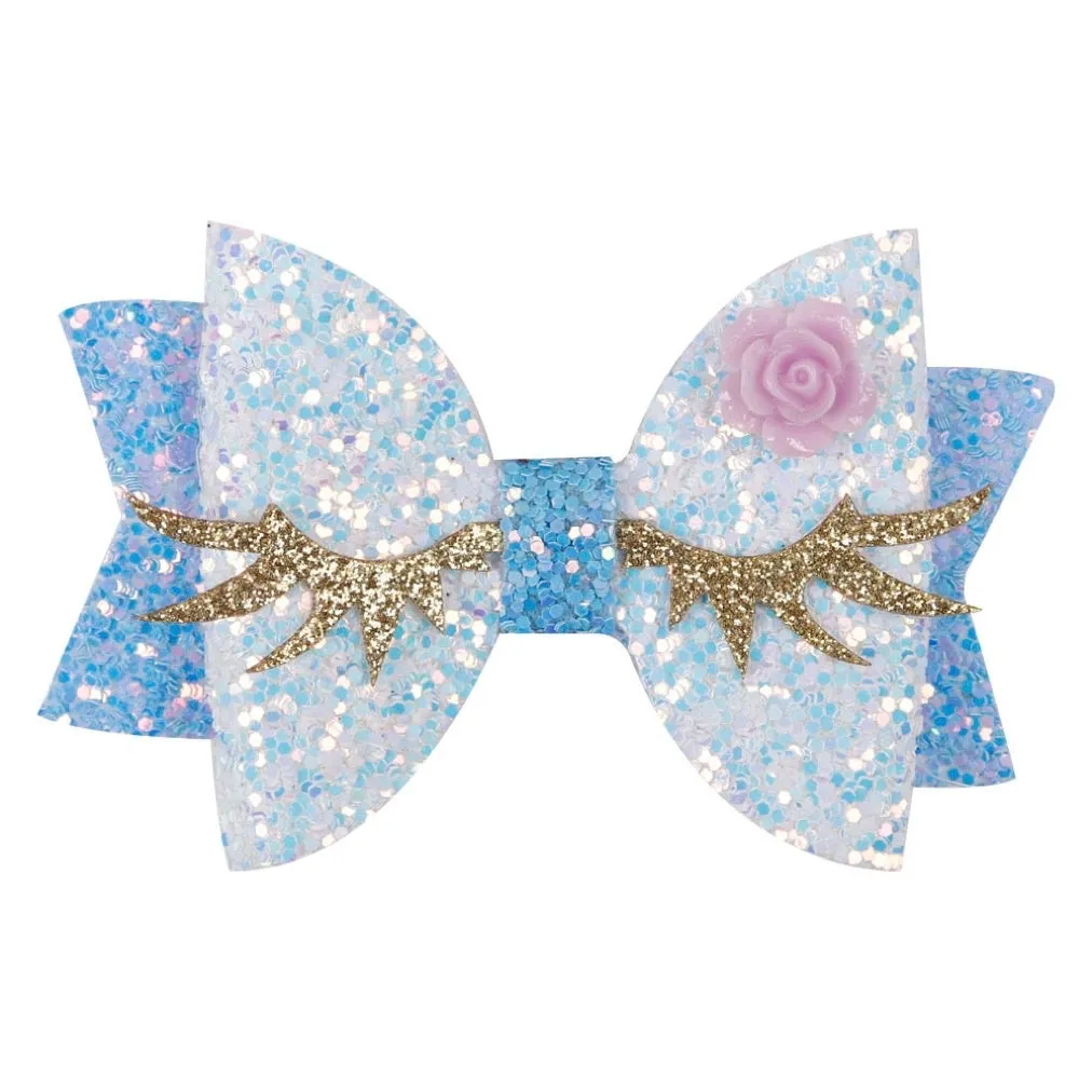 Eyelashes Big Bow Hair Clip/Barrette - ONLY 5 LEFT !!!