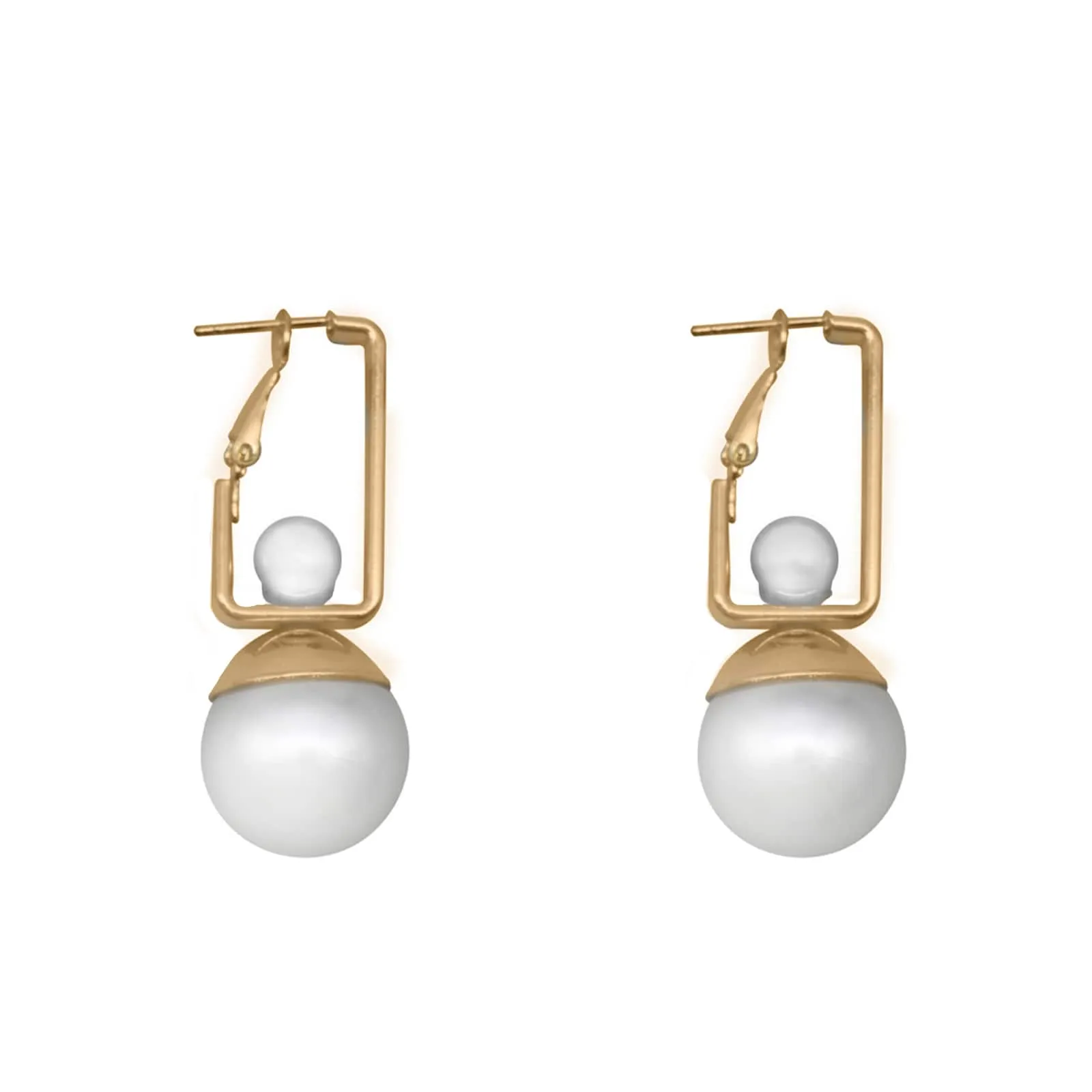 Gia Pearl Drop Gold Earrings