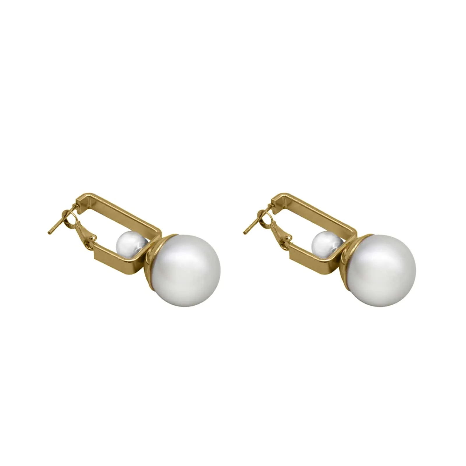 Gia Pearl Drop Gold Earrings