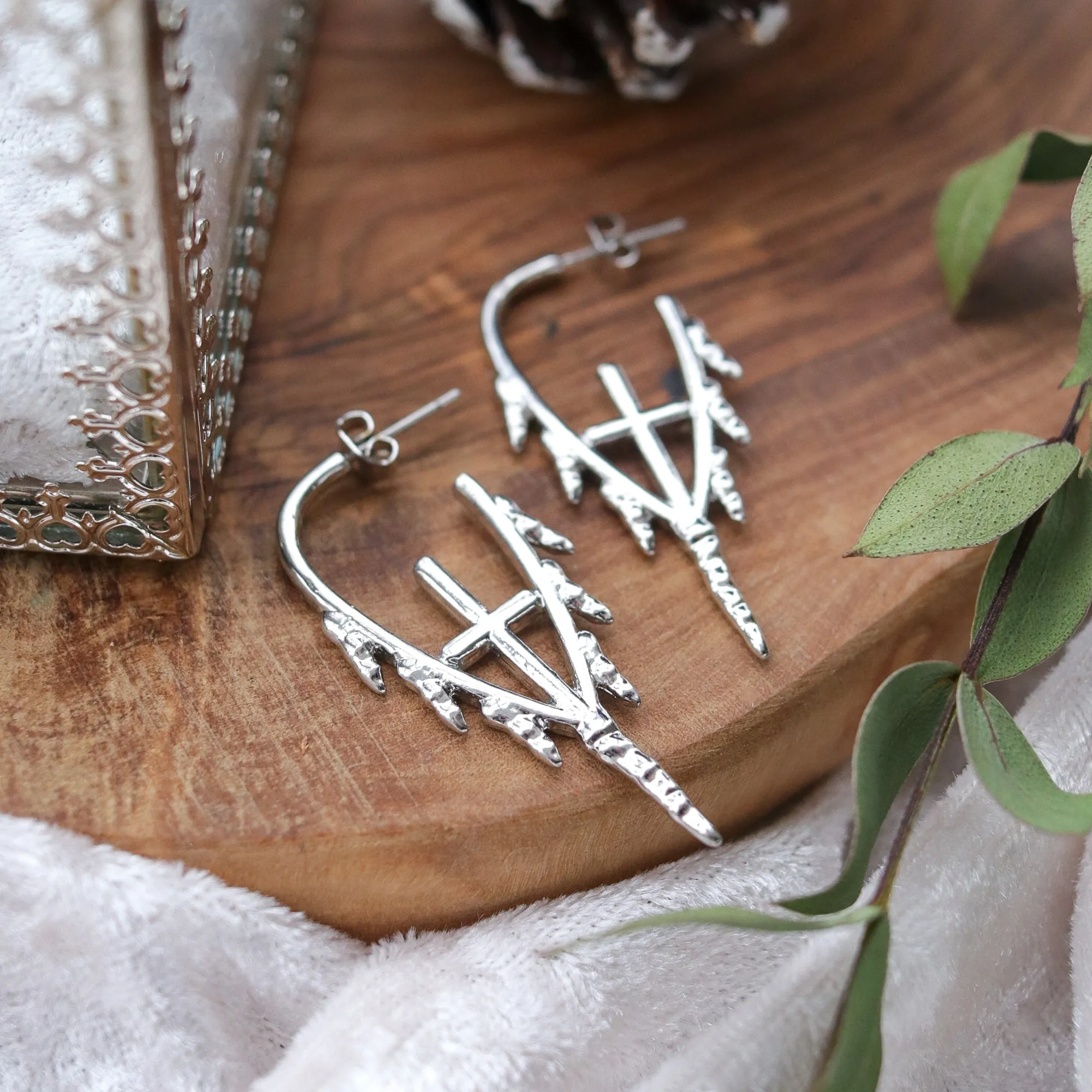 Gladius Icicle Sword Drop Earrings