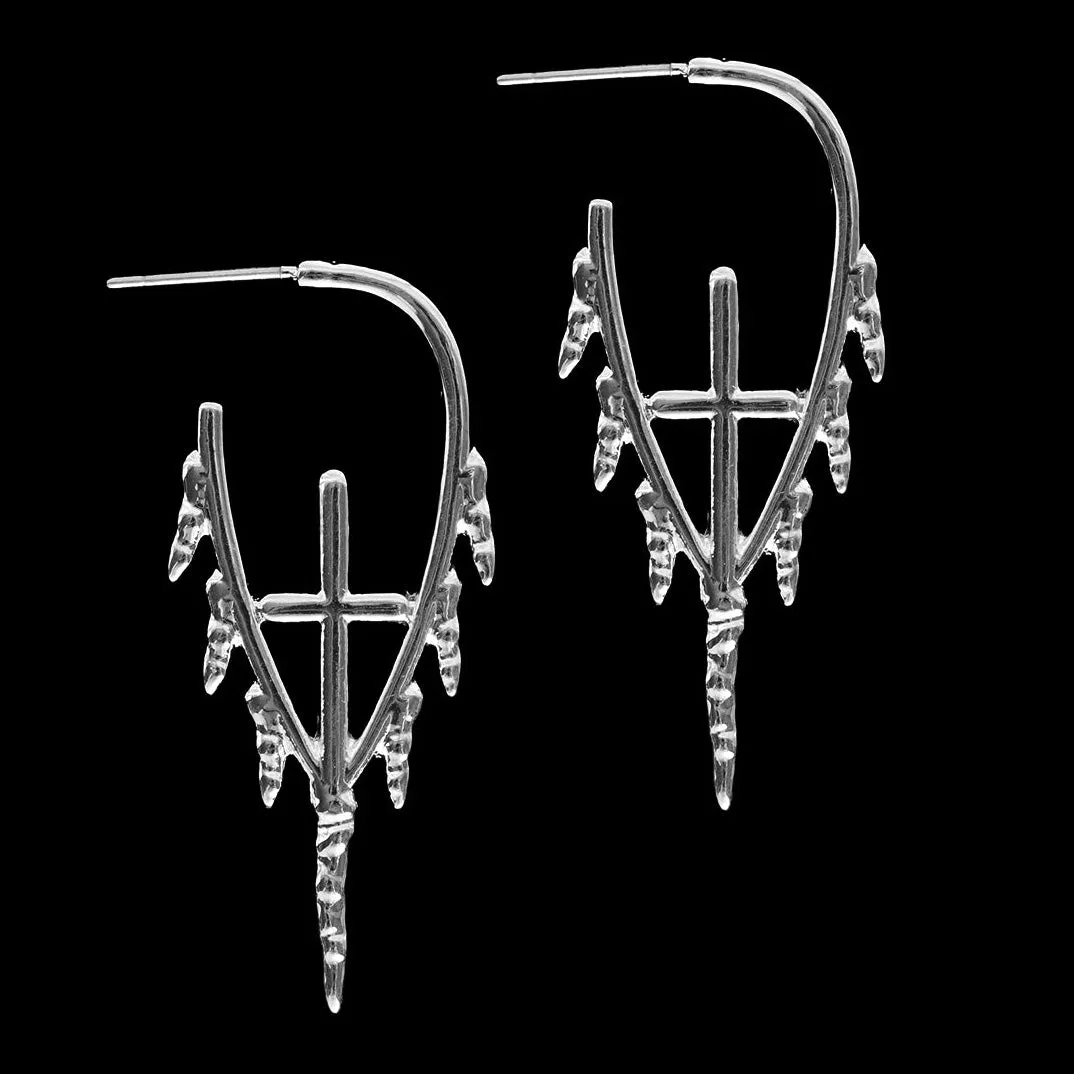 Gladius Icicle Sword Drop Earrings