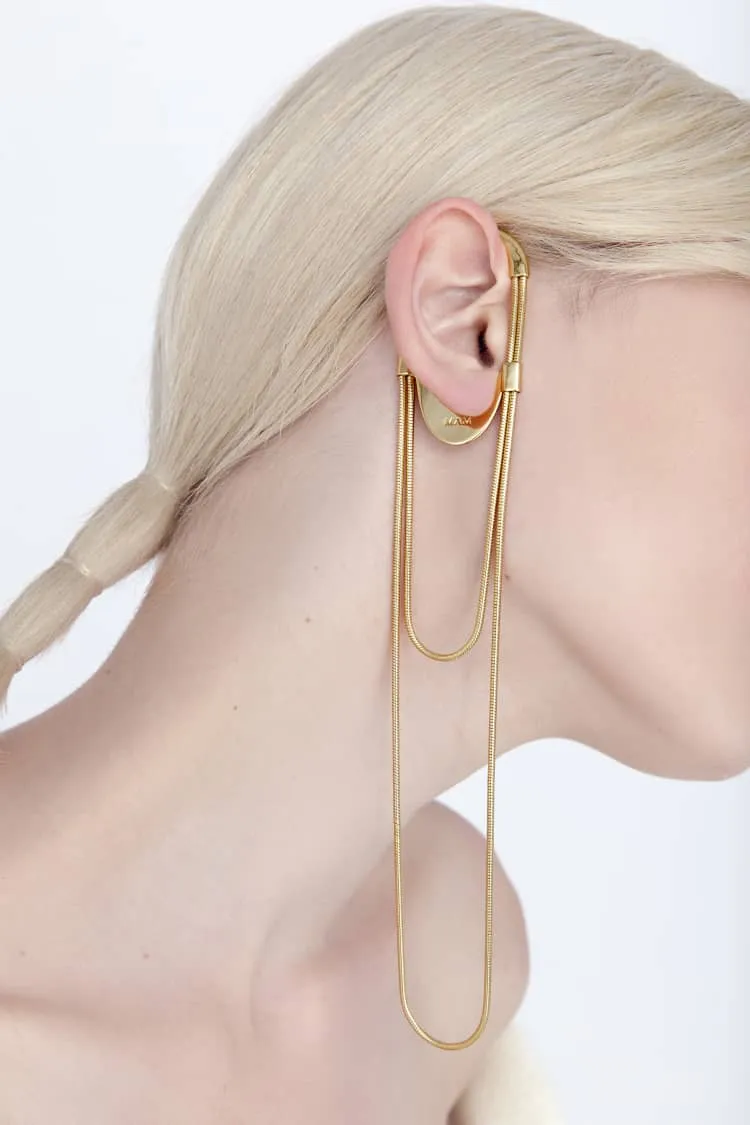 gold chain ear-cuff