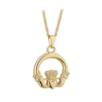 Gold Plated Claddagh Pendant