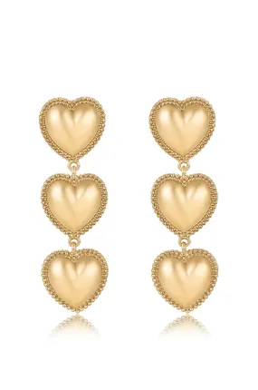 Golden Love Drop Dangle Earrings