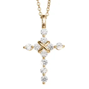 Golden Serenity Cross Pendant