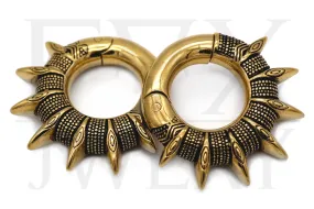 Golden Tribal Spike Ear Weights