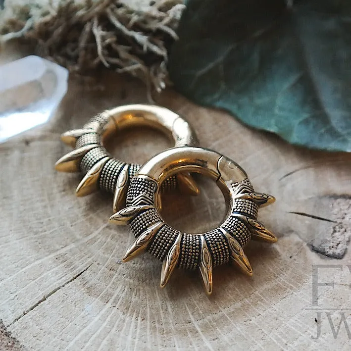 Golden Tribal Spike Ear Weights