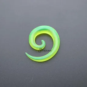 Green Acrylic Ear Spiral Taper Stretcher Plugs