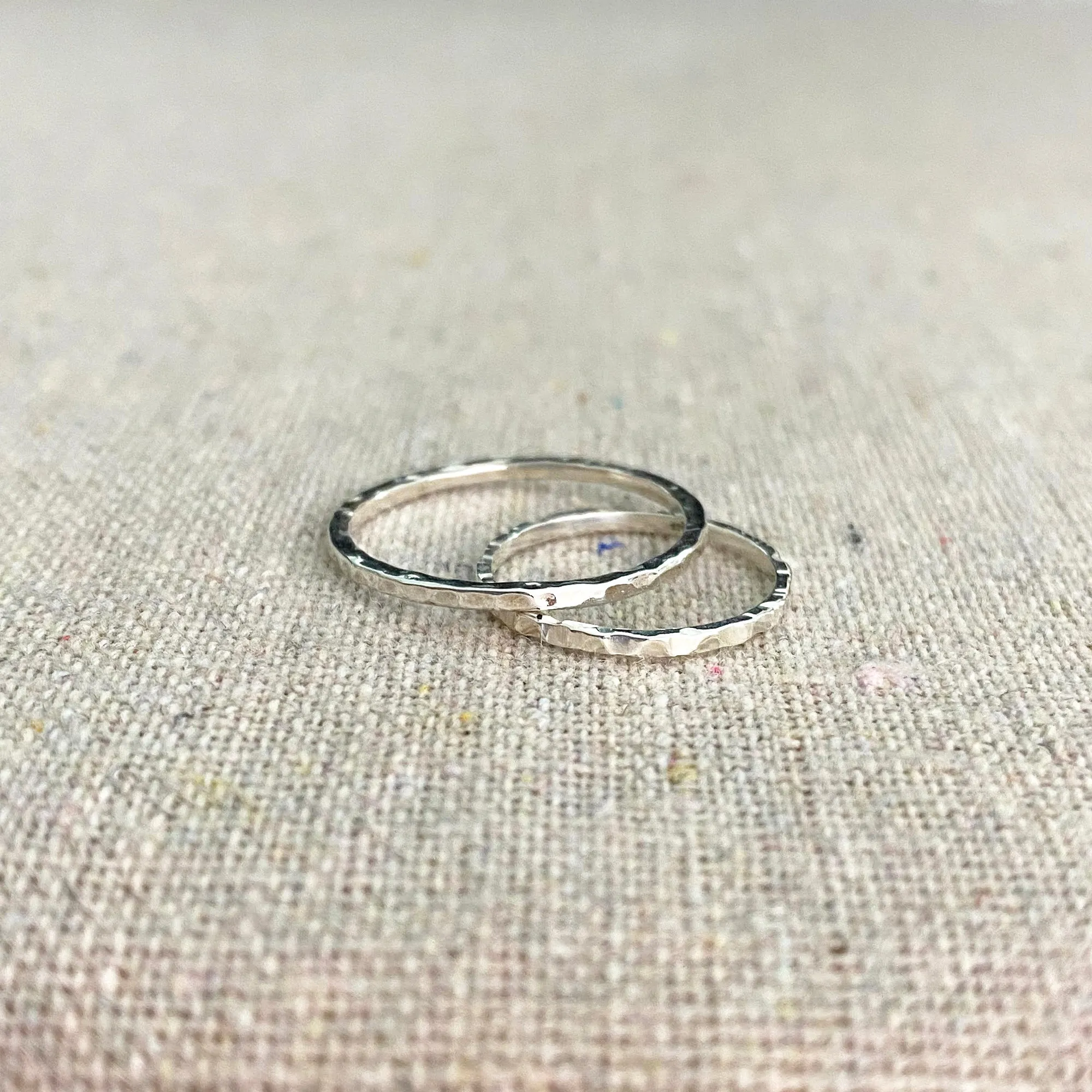 Hammered Stacking Ring • Sterling • Standard or Midi