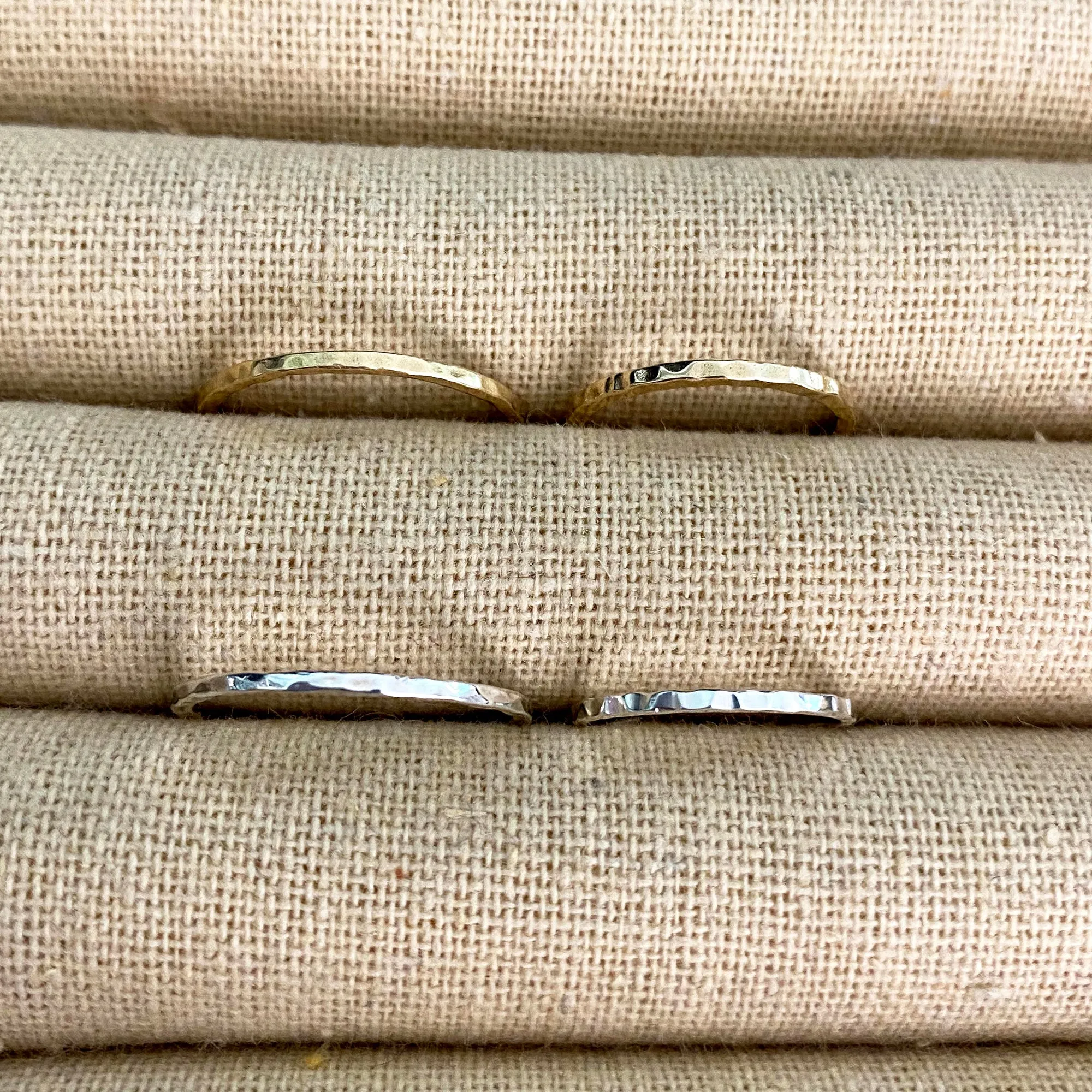 Hammered Stacking Ring • Sterling • Standard or Midi