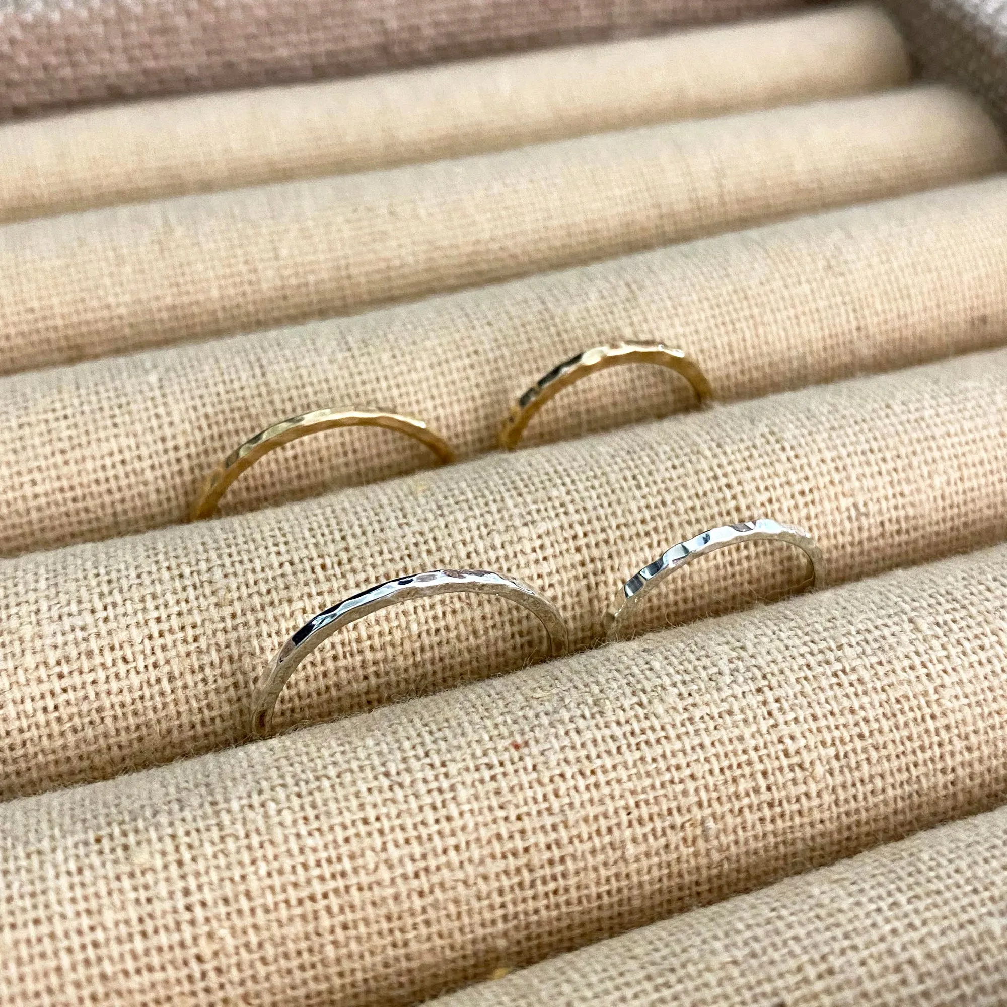 Hammered Stacking Ring • Sterling • Standard or Midi