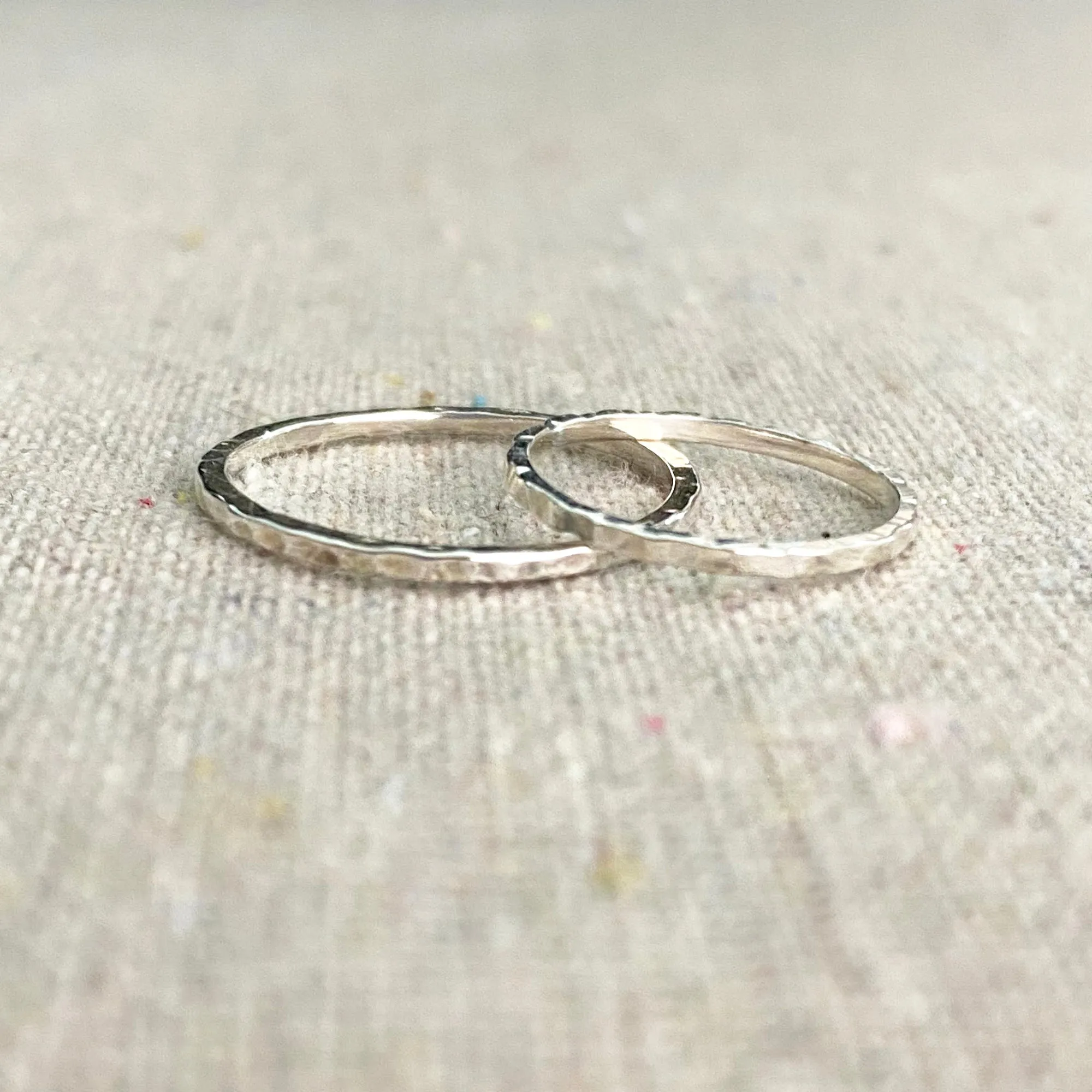 Hammered Stacking Ring • Sterling • Standard or Midi