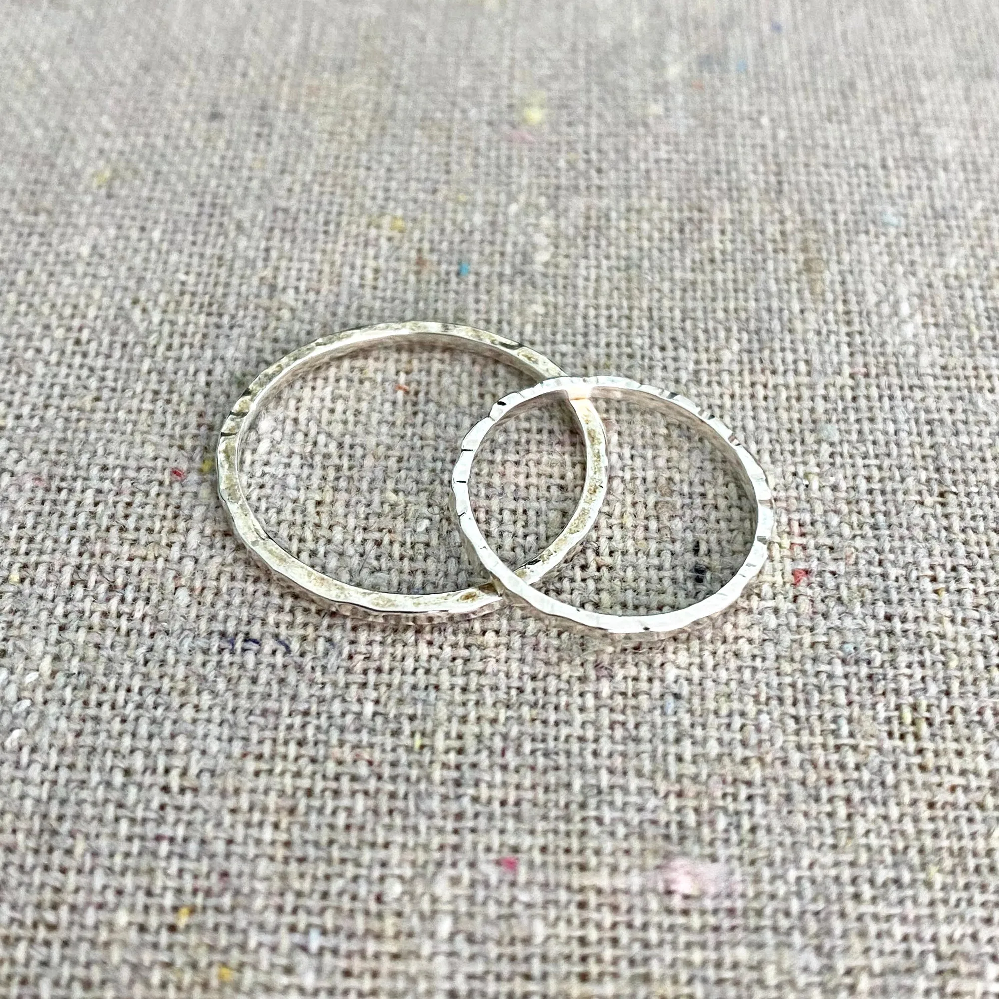 Hammered Stacking Ring • Sterling • Standard or Midi