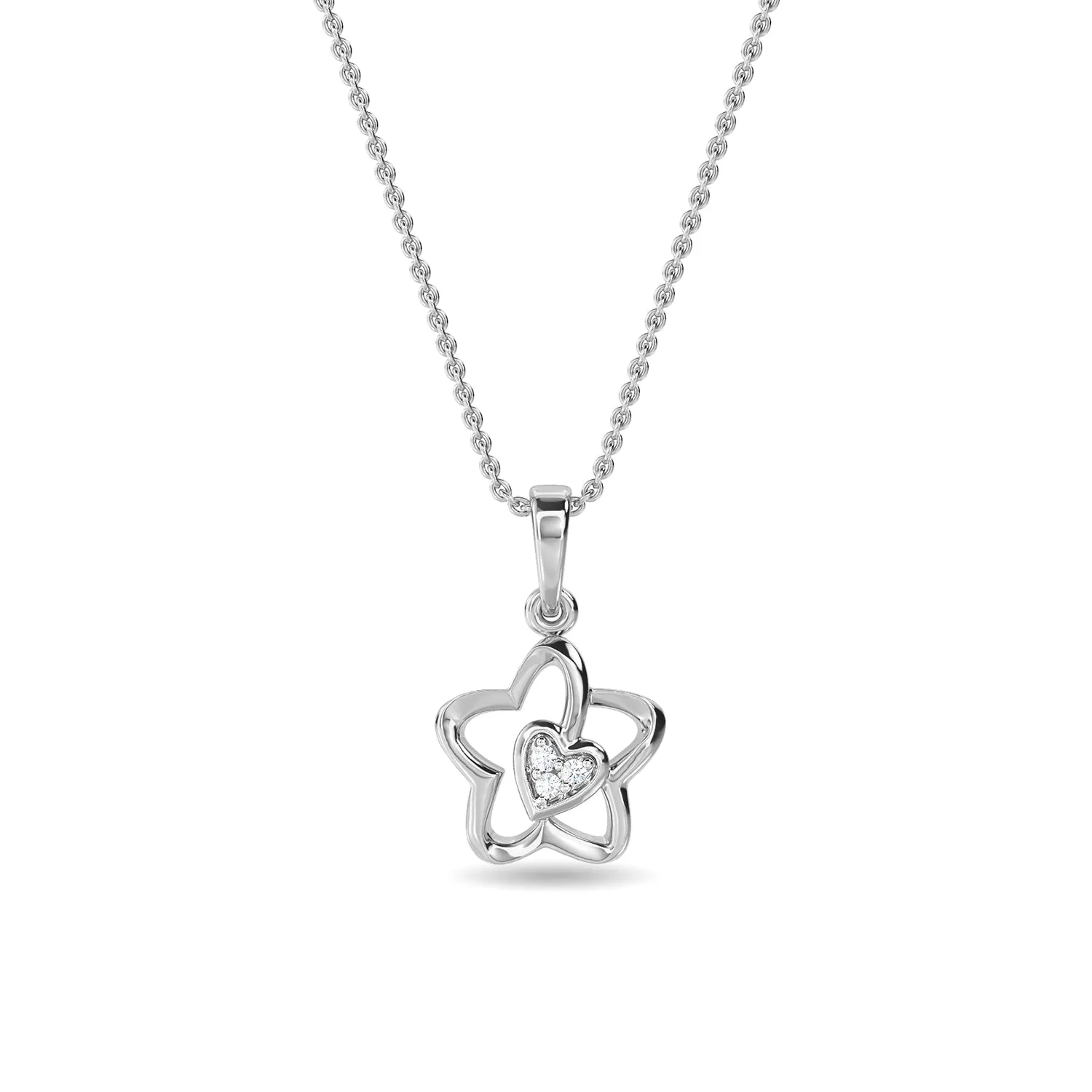 Heart In Flower Pendant