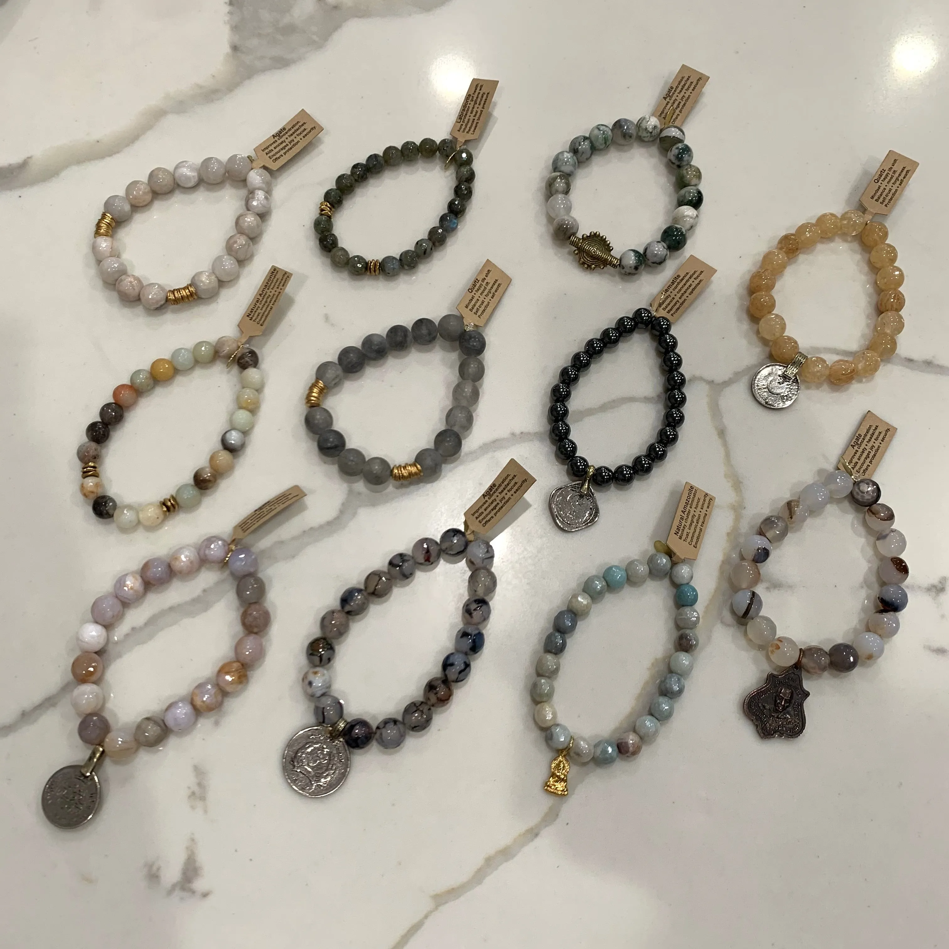 Infinite Warrior 8mm or 10mm Bracelets (Choose your stone)