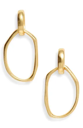 Irregular link drop earrings