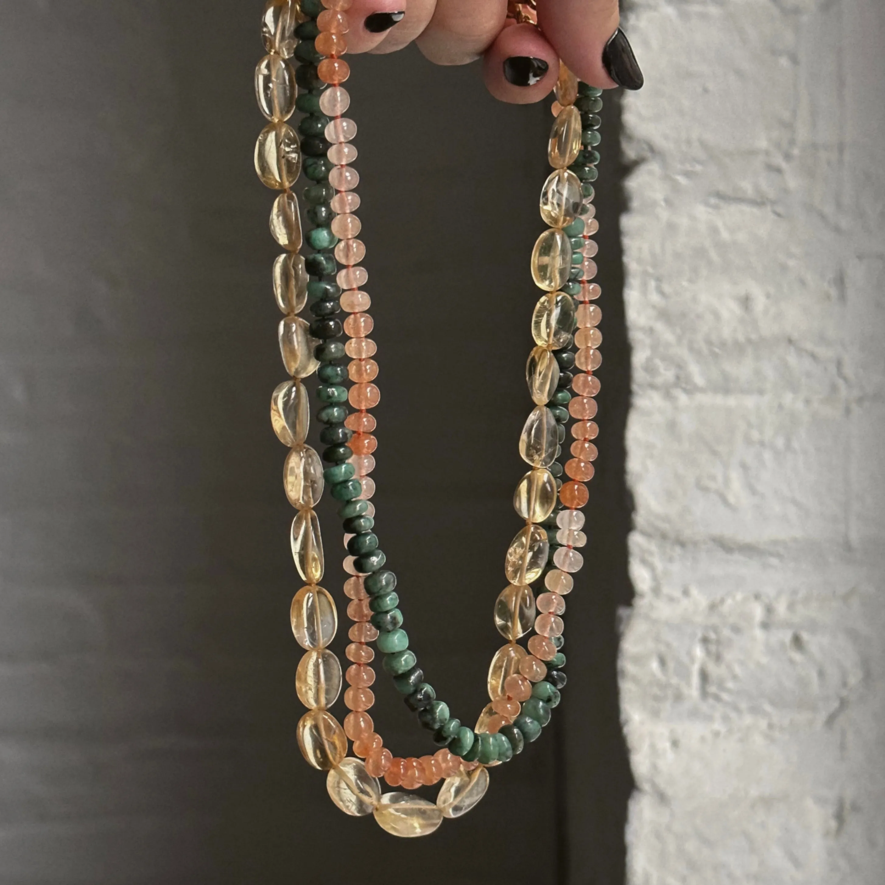 Knotted Gemstone Necklace