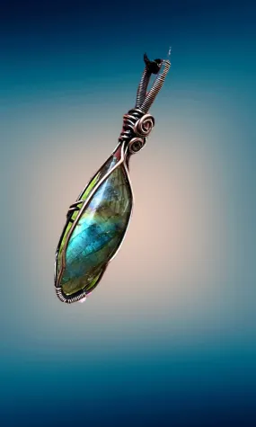 Labradorite Wire Wrapped Pendant