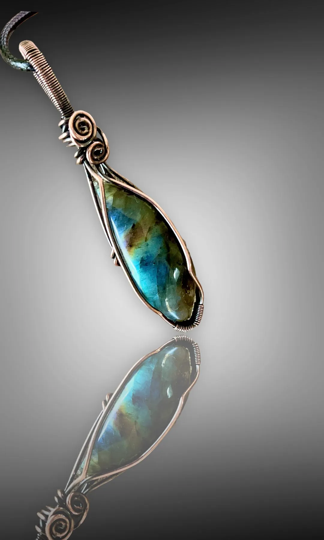 Labradorite Wire Wrapped Pendant