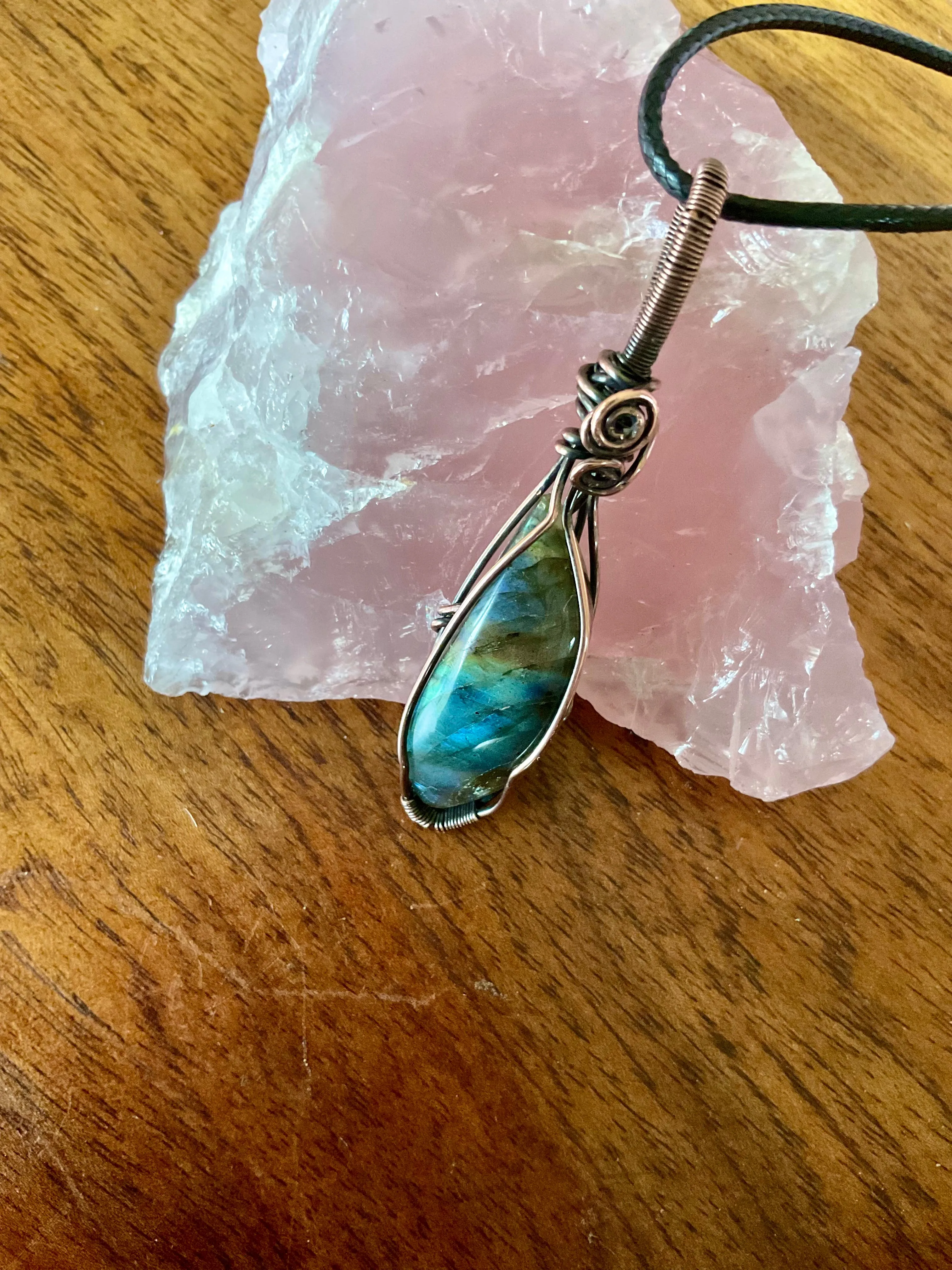 Labradorite Wire Wrapped Pendant