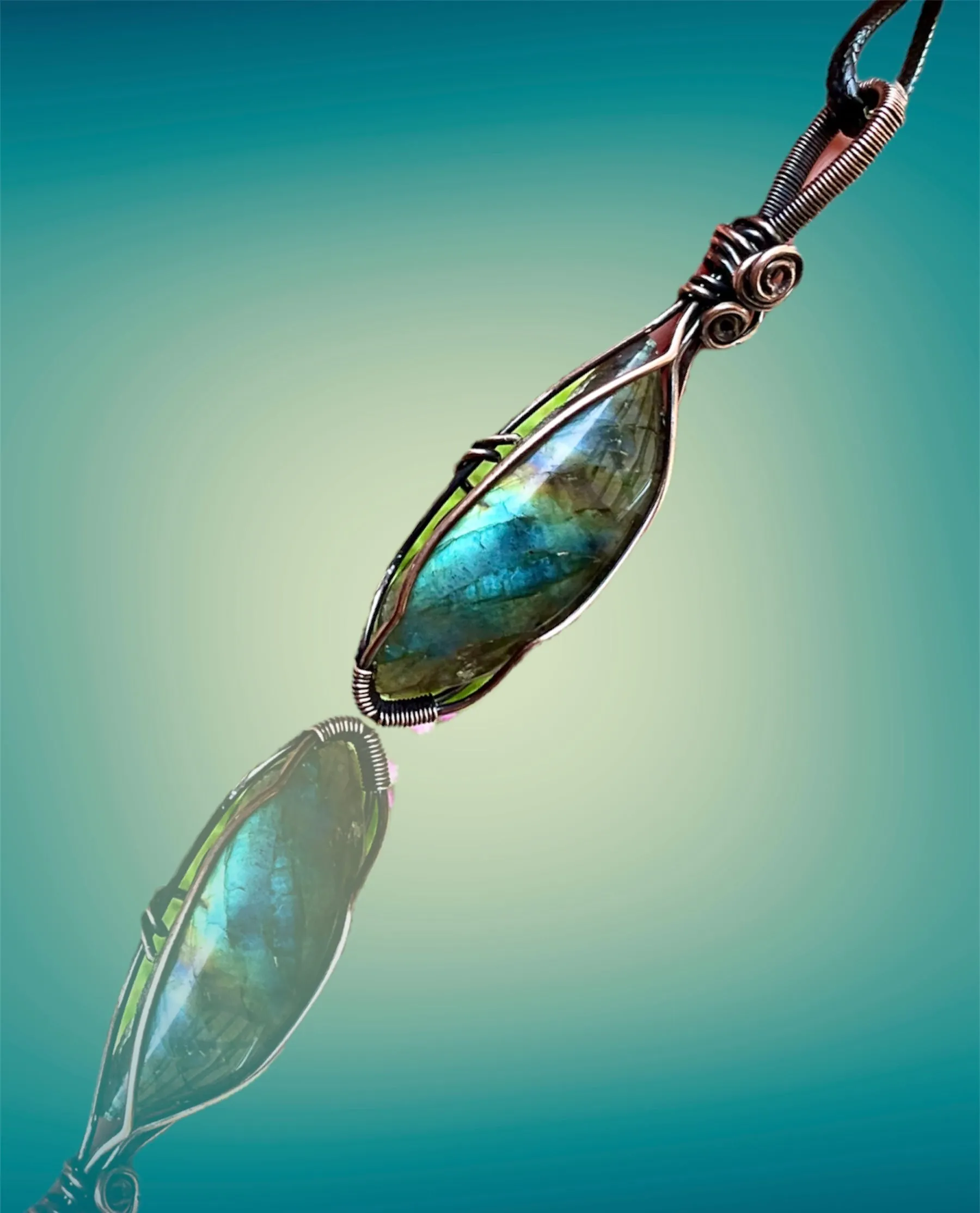 Labradorite Wire Wrapped Pendant