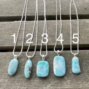 Larimar Pendant Necklaces