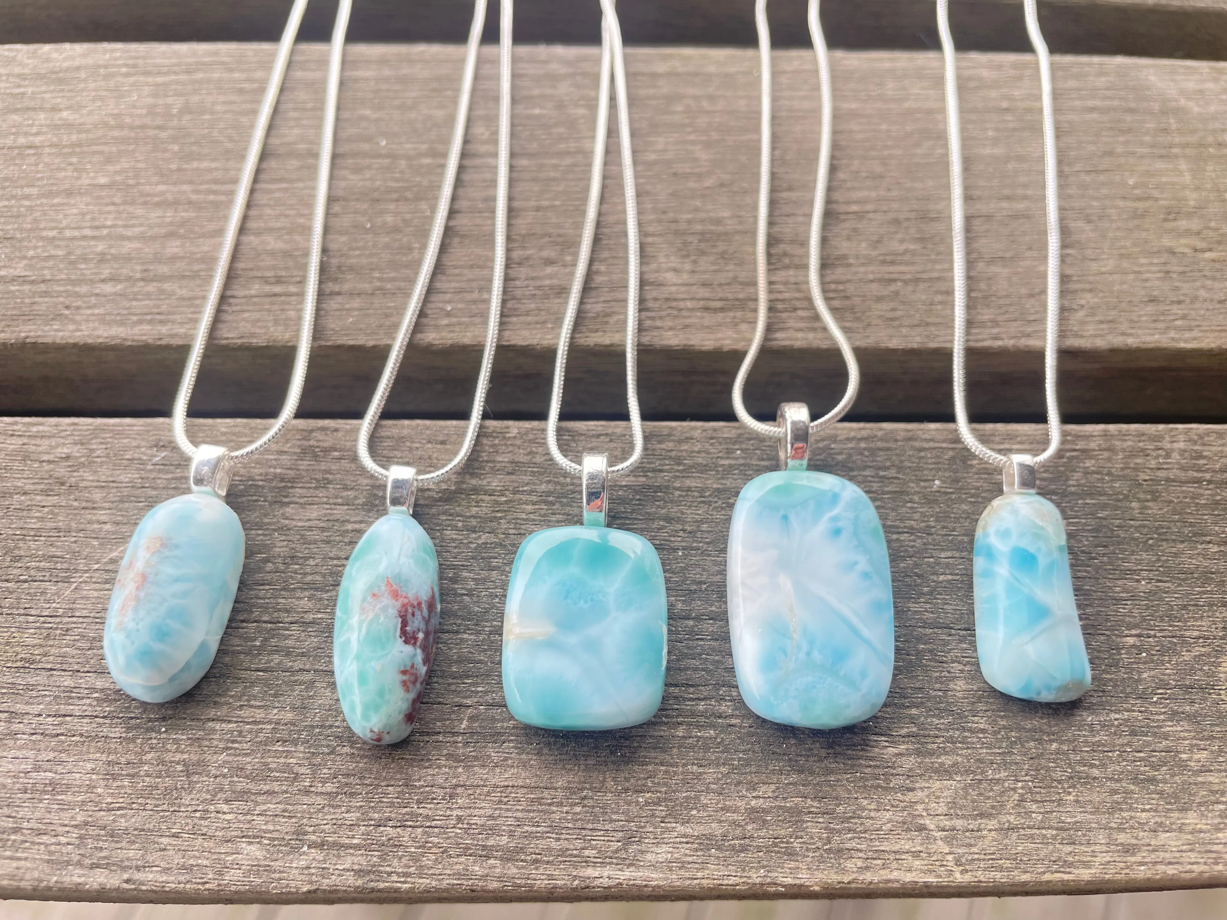 Larimar Pendant Necklaces