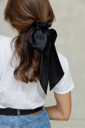 LONG SATIN BOW SCRUNCHIE