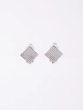 Luna Clip-On CZ Diamond Stud Earrings