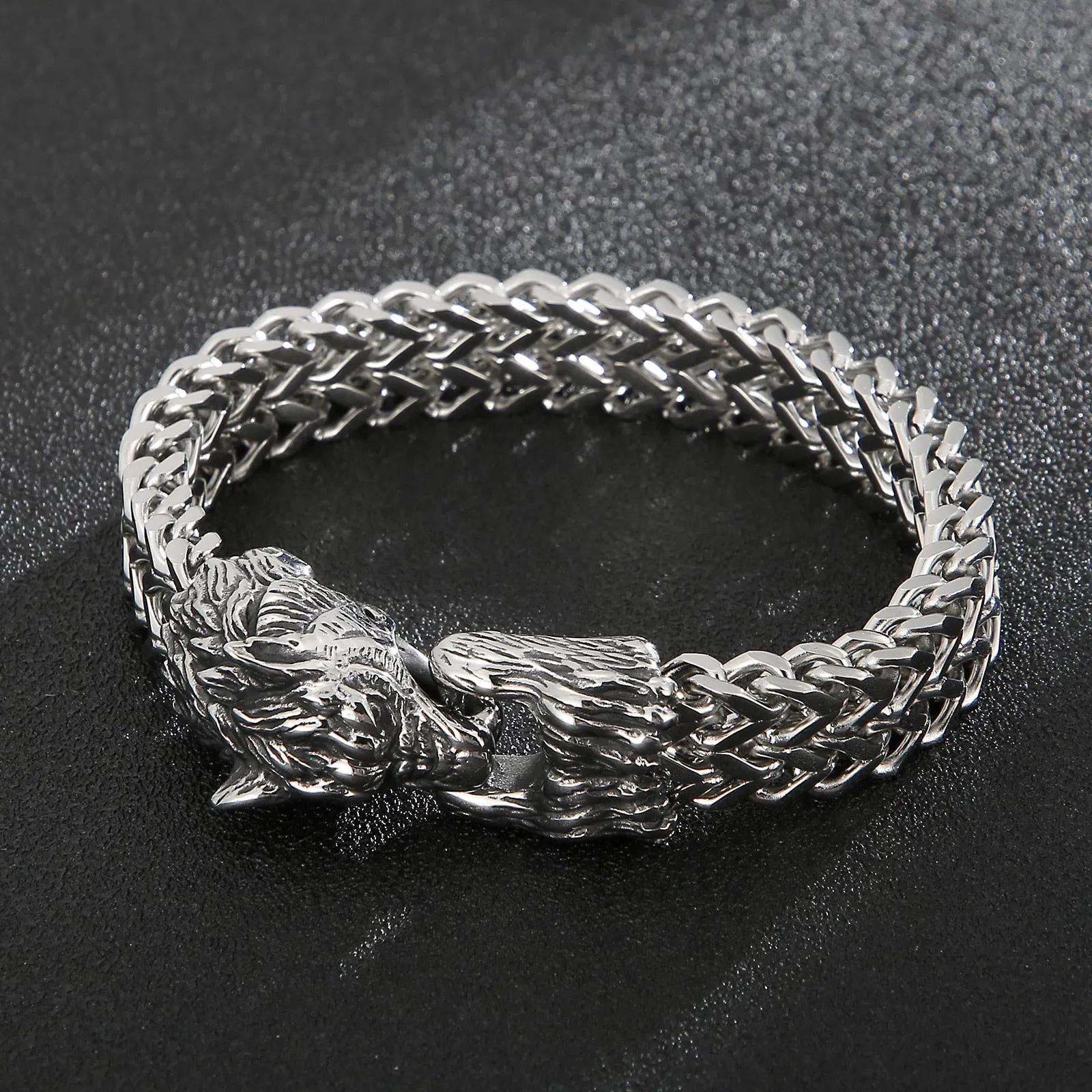 Luxurious Stainless Steel Wolf Bracelets