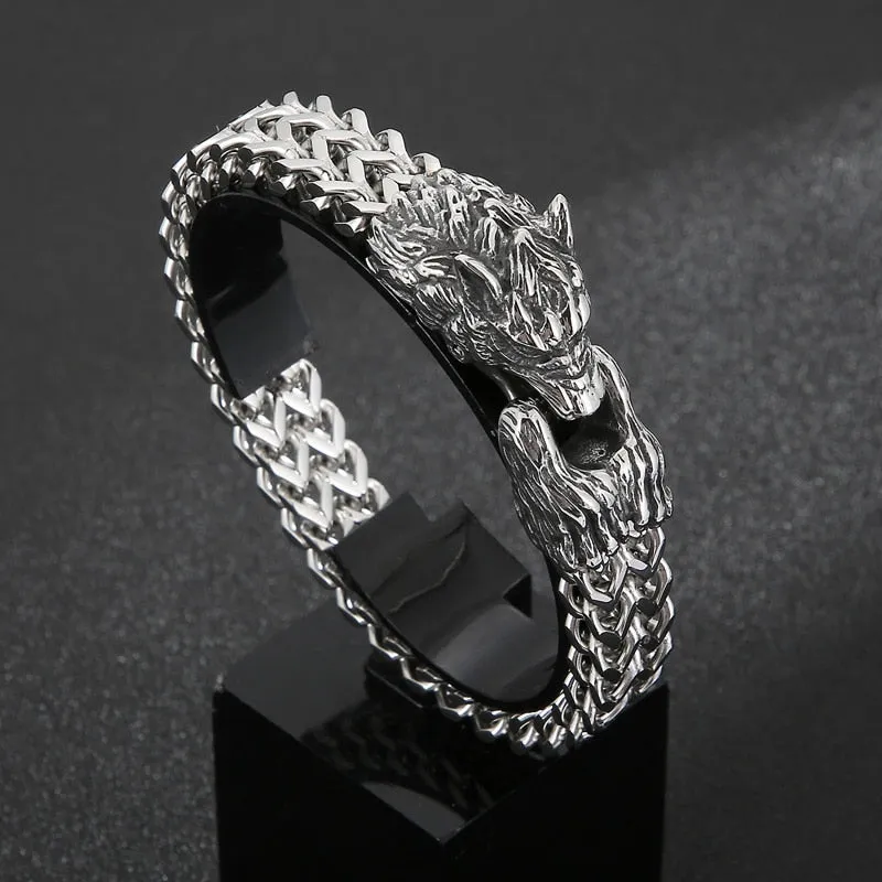 Luxurious Stainless Steel Wolf Bracelets