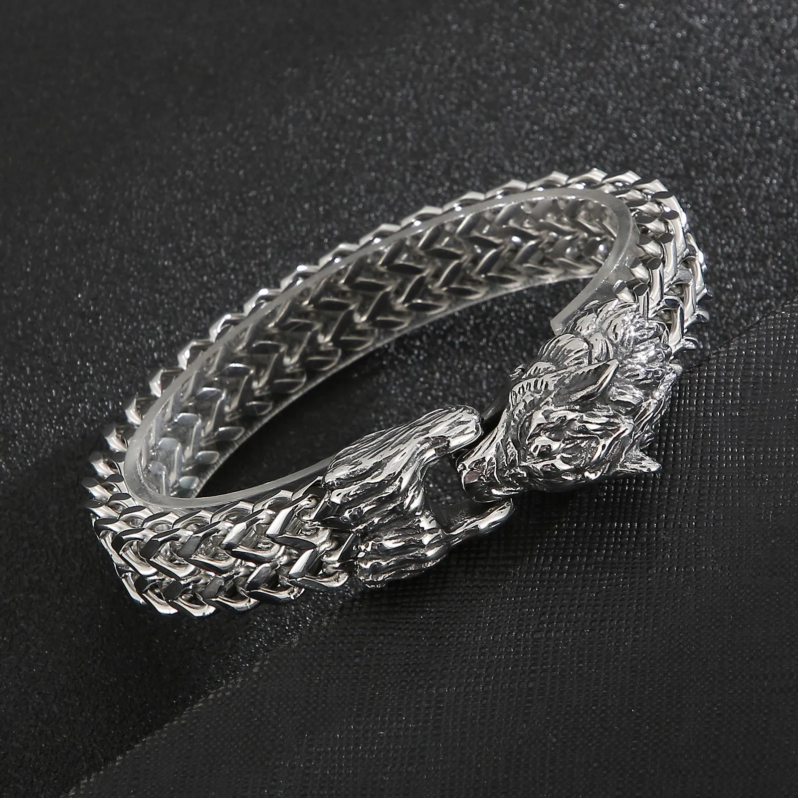 Luxurious Stainless Steel Wolf Bracelets