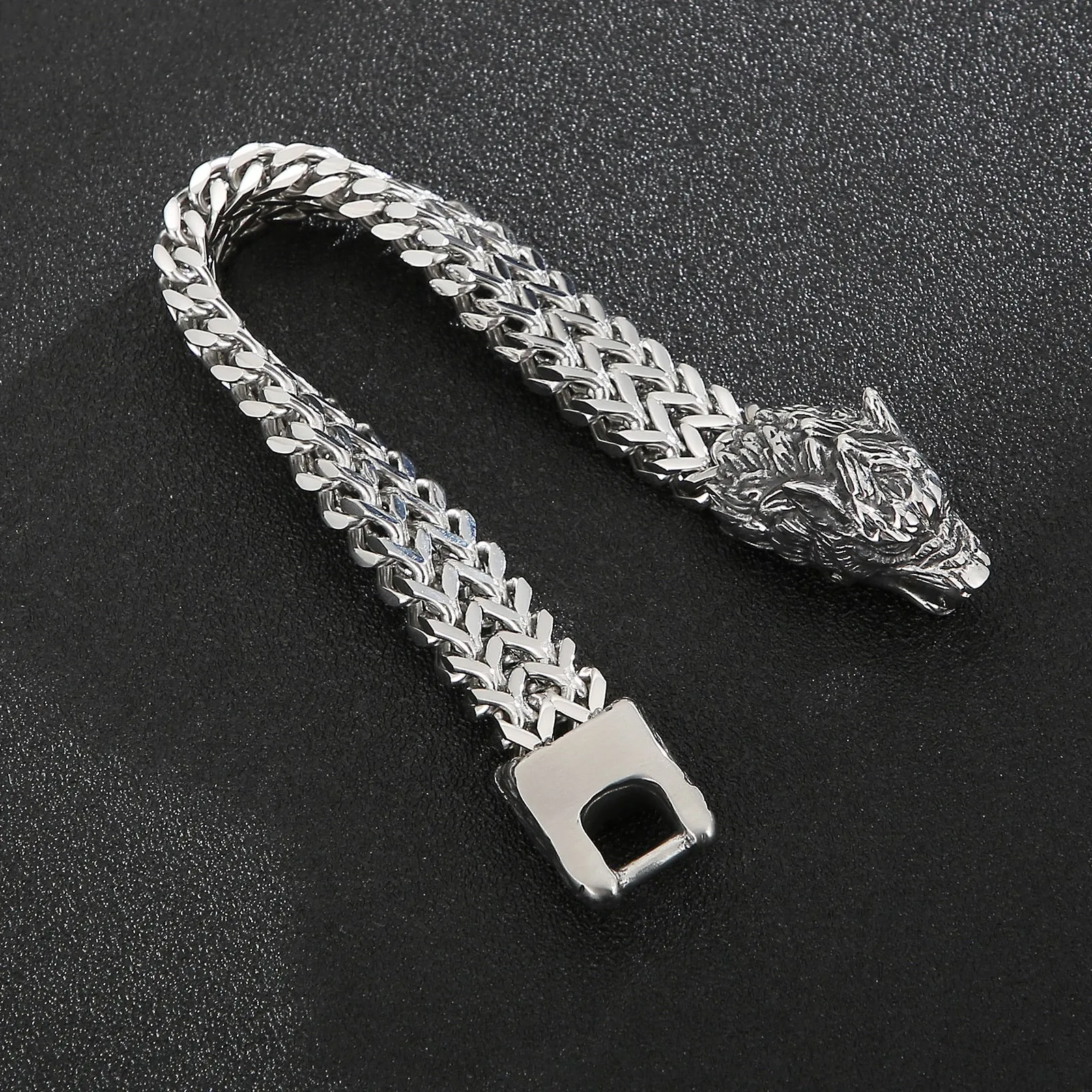 Luxurious Stainless Steel Wolf Bracelets