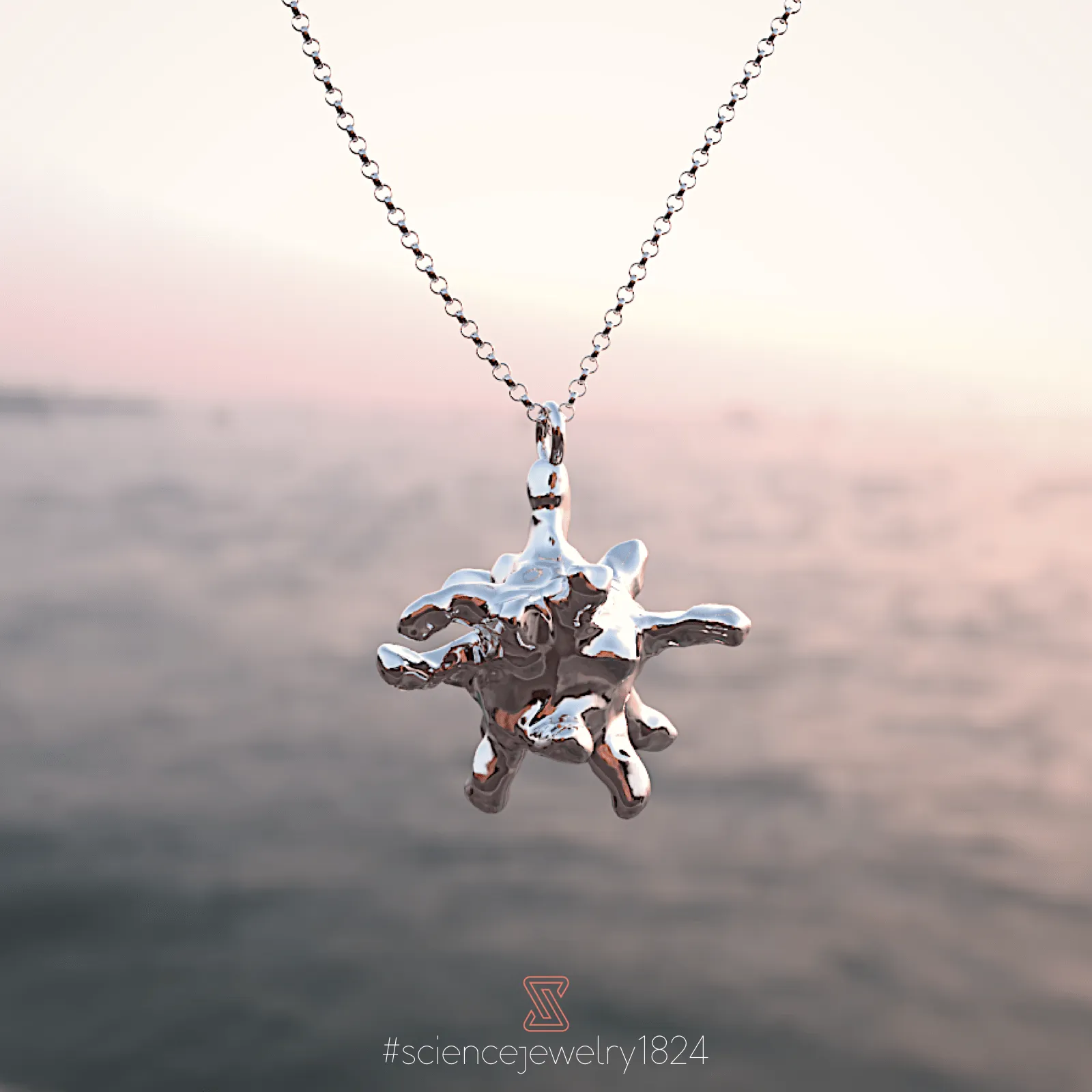 macrophage necklace | silver