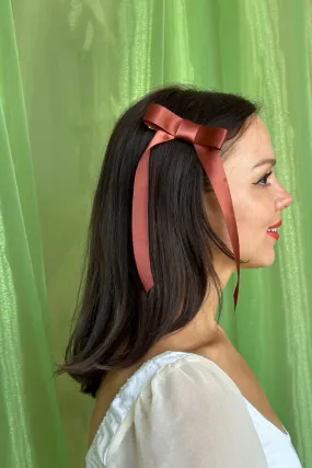 Mahogany Bow Clip Duo