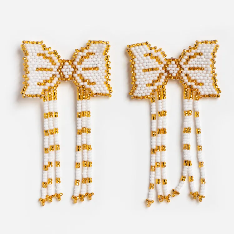 Marli Beaded Bow Earrings