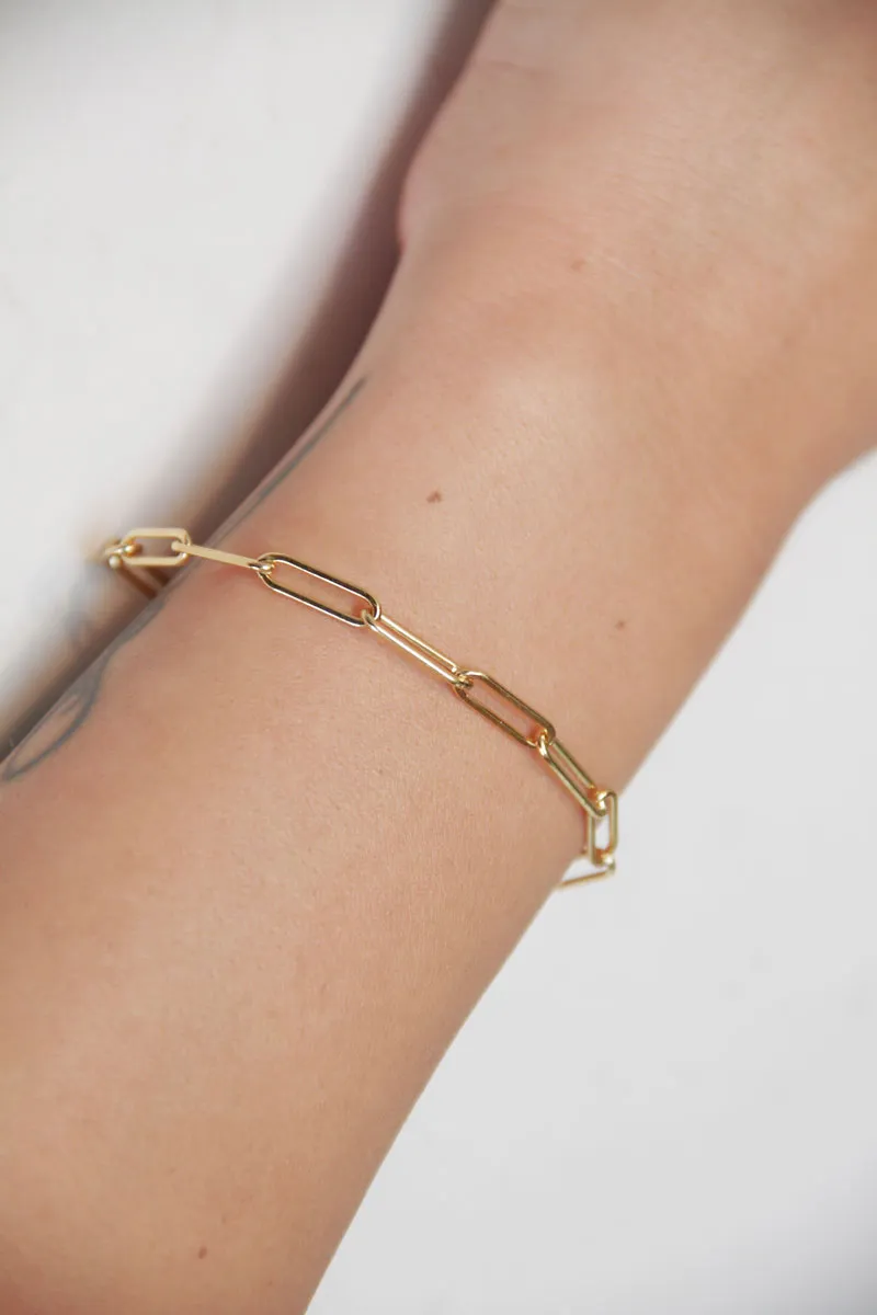 Medium Clip Chain Bracelet - Gold Filled