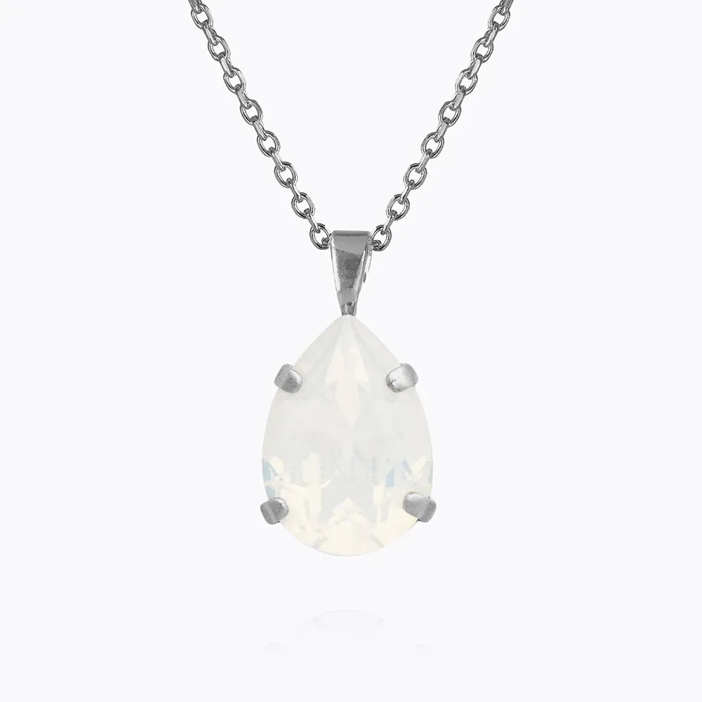 Mini Drop Necklace / White Opal