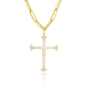 Modern Roman Cross Pendant