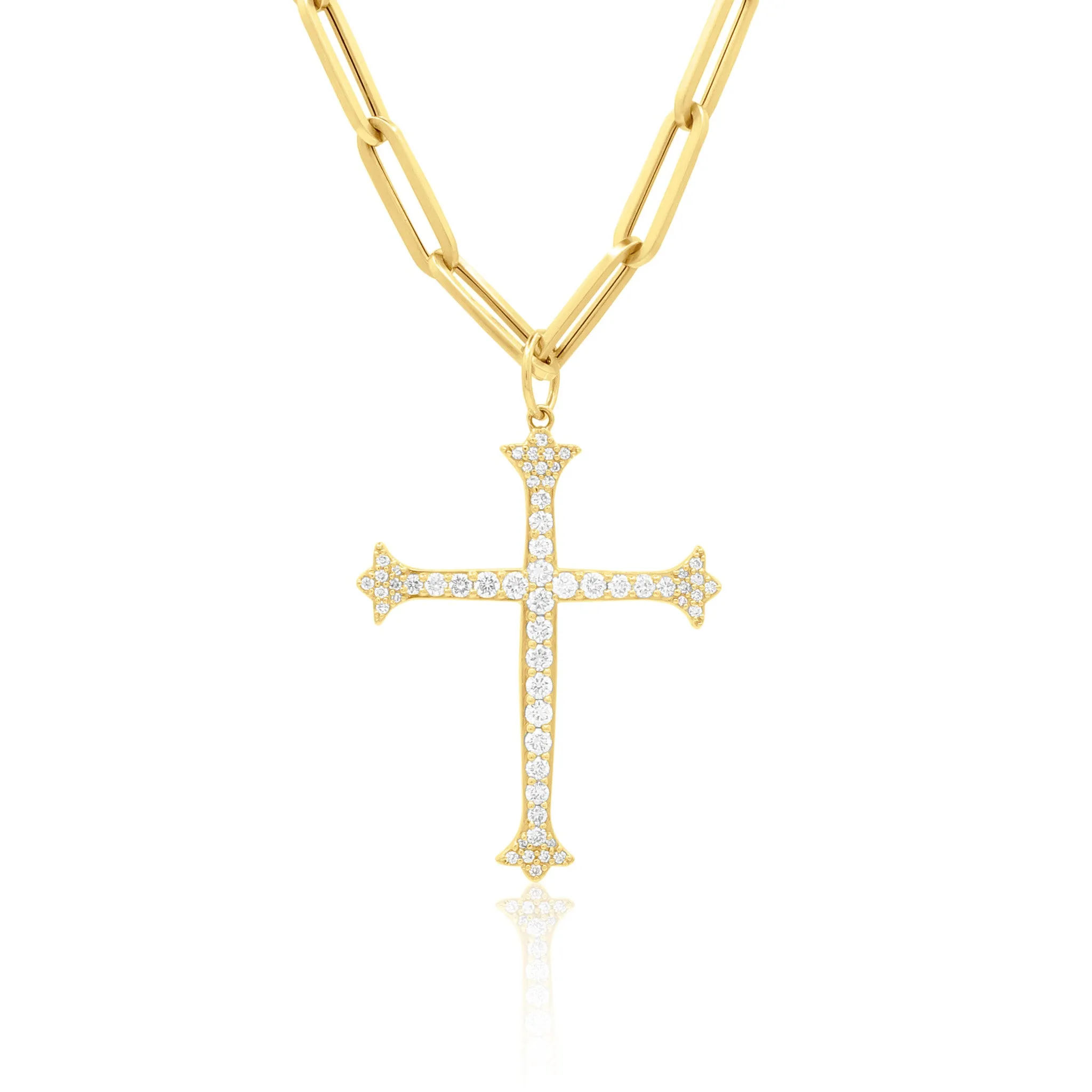 Modern Roman Cross Pendant