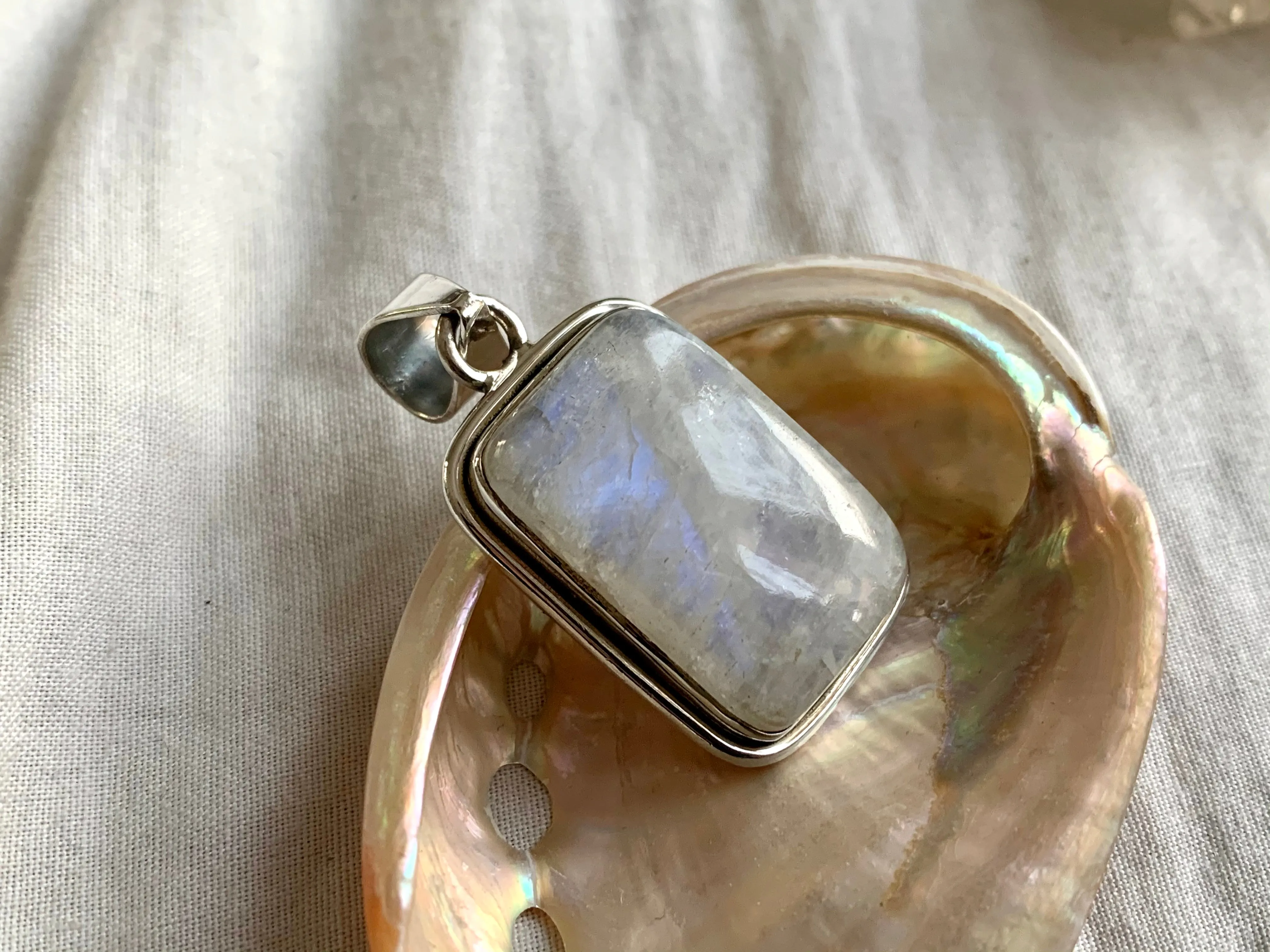 Moonstone Brea Pendant - Rectangle