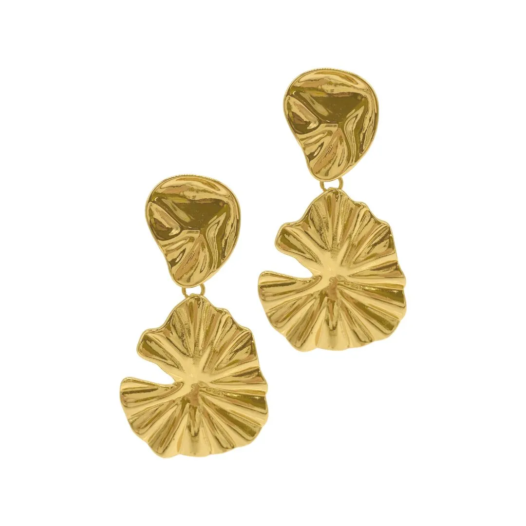 Multi Shape Drop Earrings gold